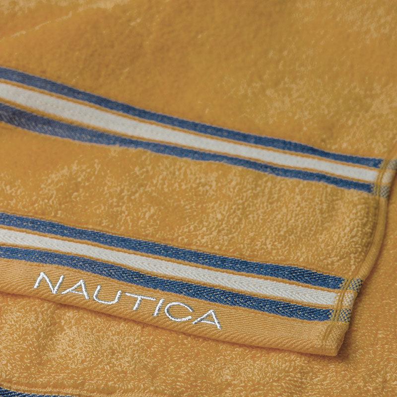 Nautica Dove Down Cotton Face Towel (Burgundy & Beige) - Set Of Eight media 7