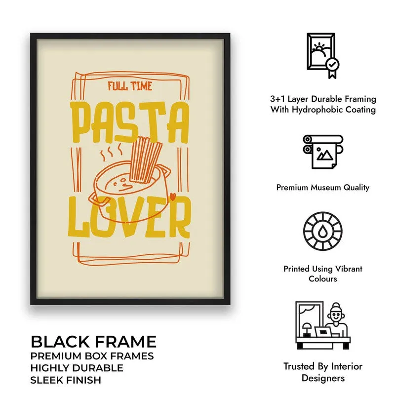 PastaLover Archival Canvas Wall Art - Black,Brown media 10