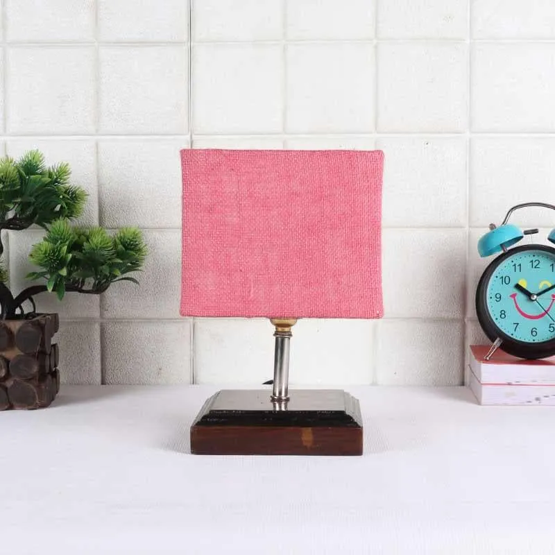 Pinkzie Fabric Table Lamp - Pink,Brown media 4