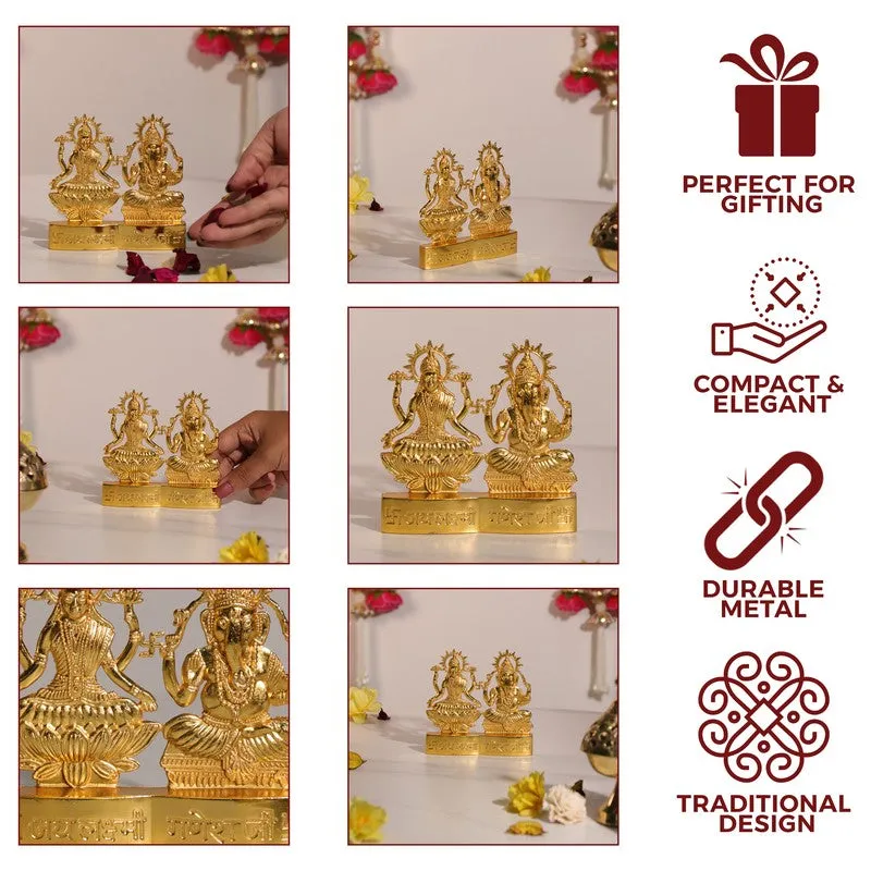 Triyana Golden Lakshmi Ganesh Idols & Sets media 5