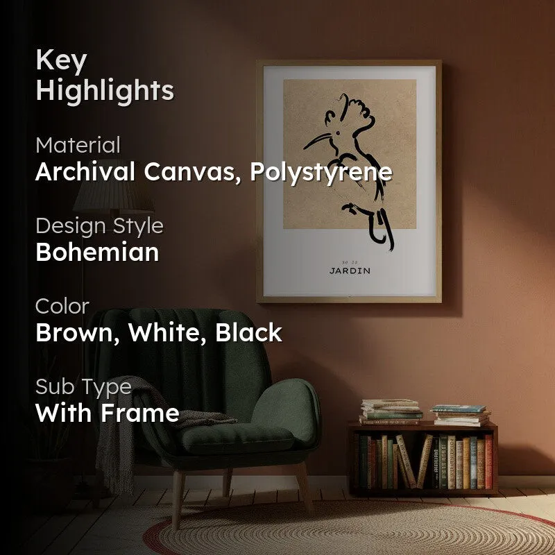 Gentle Wild Canvas Wall Painting With Brown Frame media 2