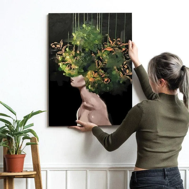 Garden Bloom Girl Canvas Wall Painting media 3