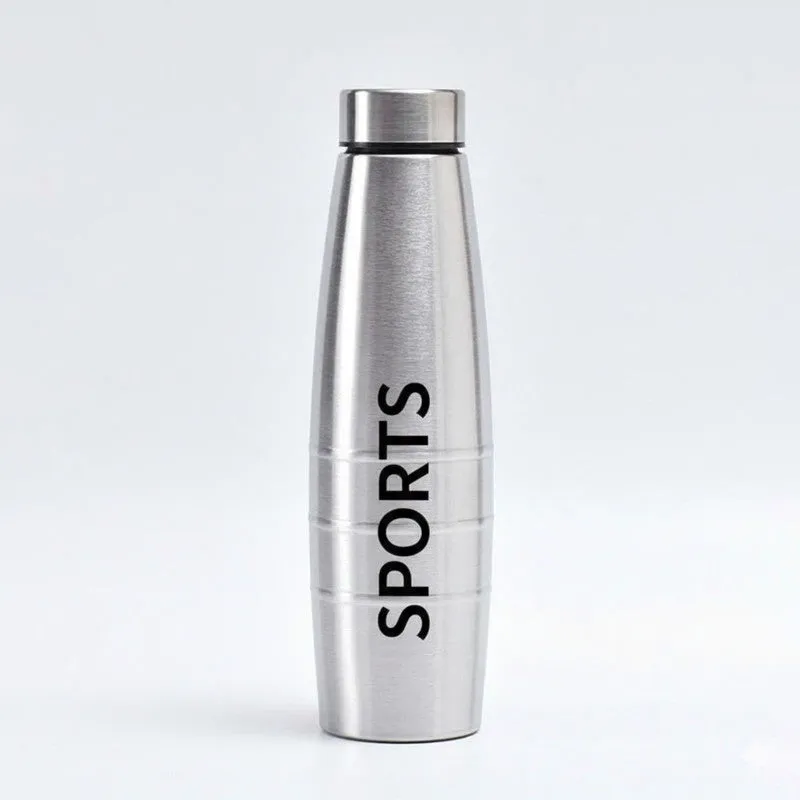 Sports Silver Stainless Steel Bottle - 1000 mL media 3