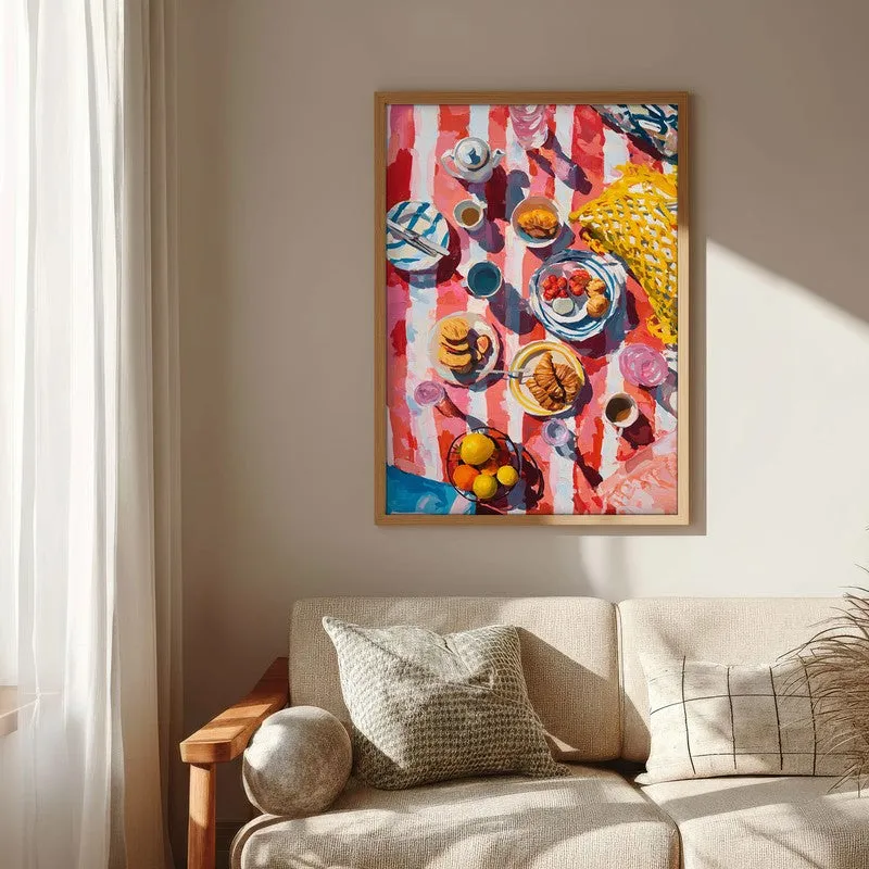 Sunny Spread Canvas Wall Painting - Brown Frame media 6