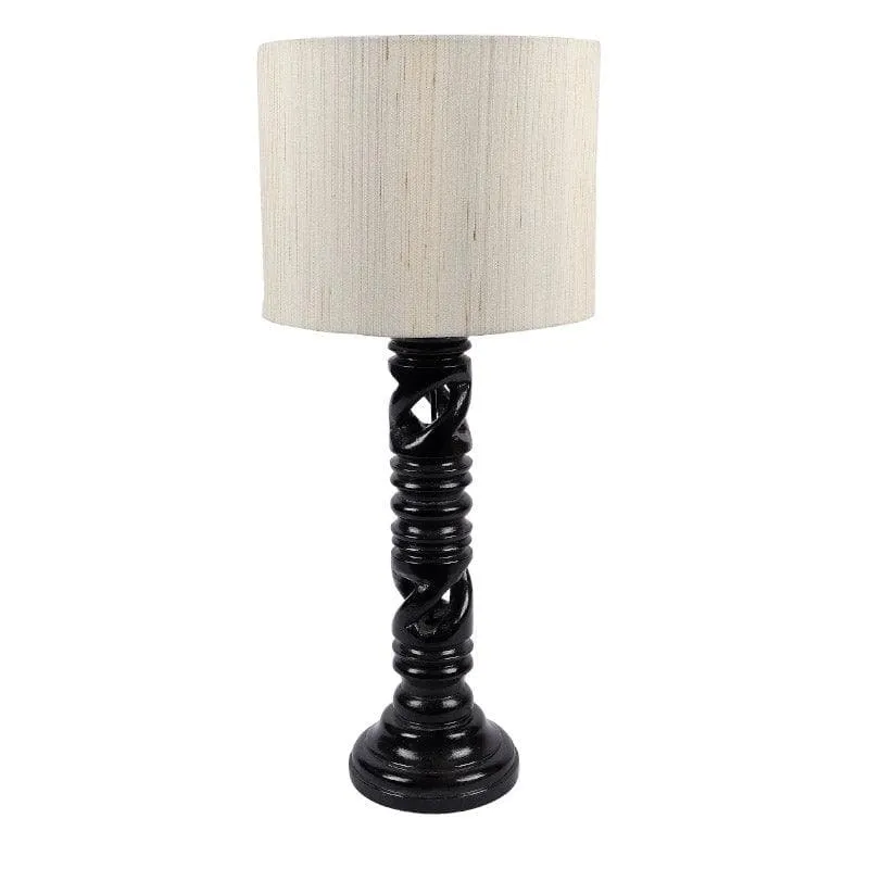 Sorar Wynn Fabric Table Lamp - White,Black media 4