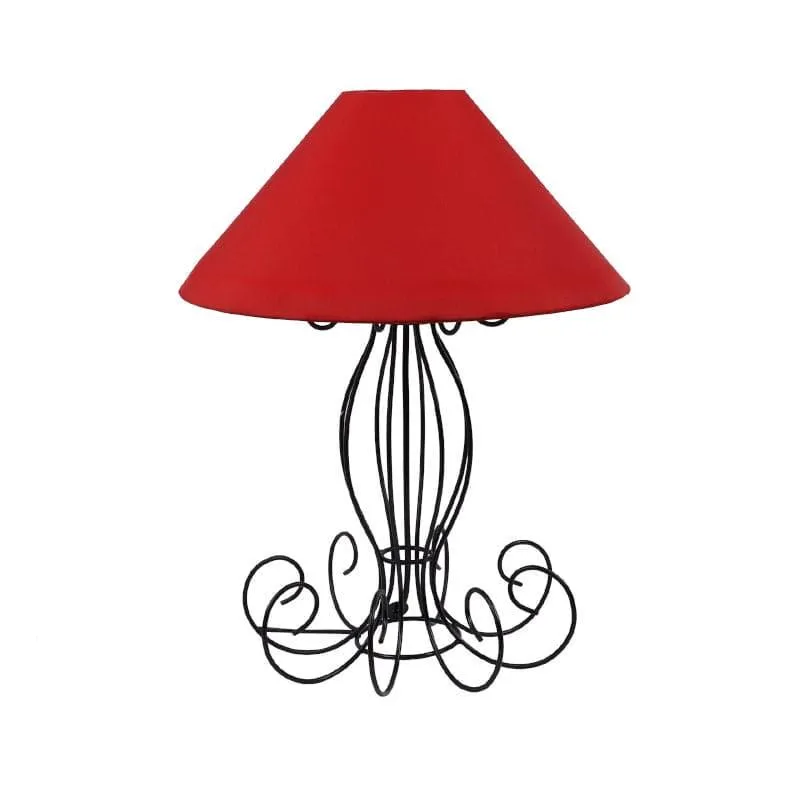 Ondine Kaito Fabric Table Lamp - Red,Black media 4