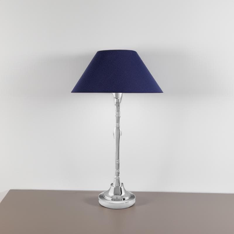 Zenith Glow Fabric Table Lamp - Silver,Blue media 3