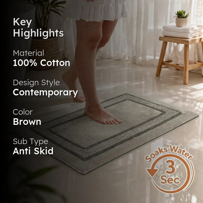SpaStep Cotton Bath Mat - Brown media 2