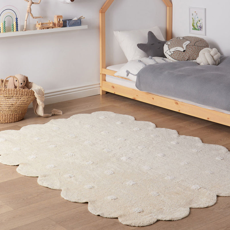 Scalloped Polka Tufted Cotton Area Rug media 3