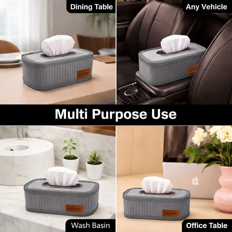 EcoNest Bamboo Tissue Holder - Purple,Grey media 6