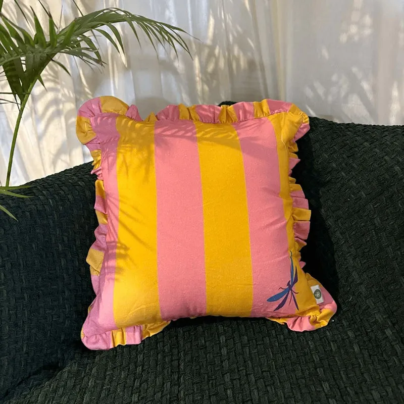 Stripe IV Cotton Cushion Cover - Set Of Three media 3