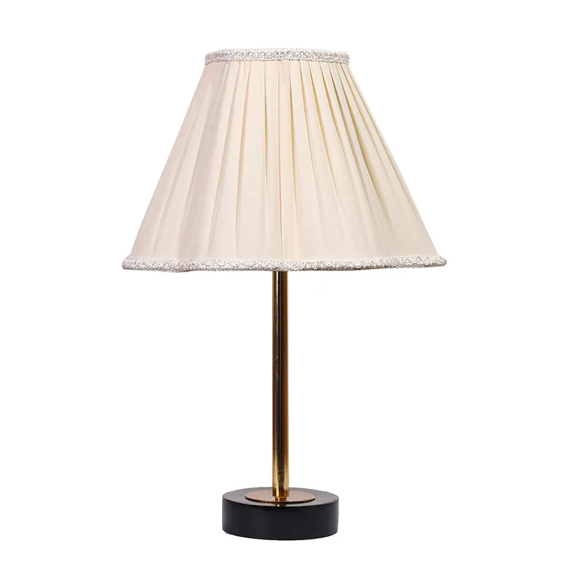 Pleatra Rodin Wooden Table Lamp - White,Gold,Black media 4