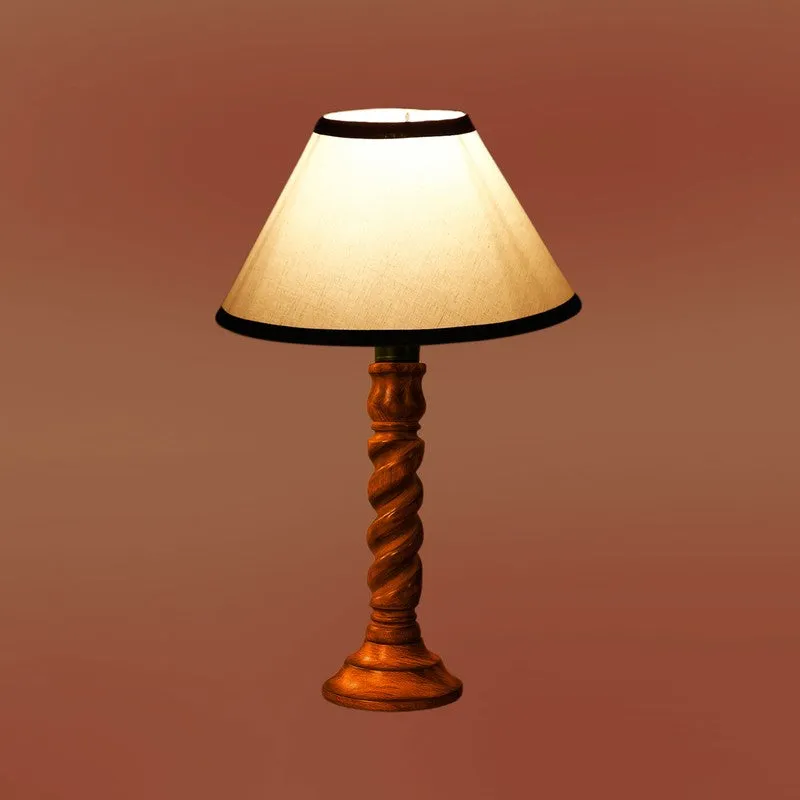 Elvane Niro Wooden Table Lamp - White media 7