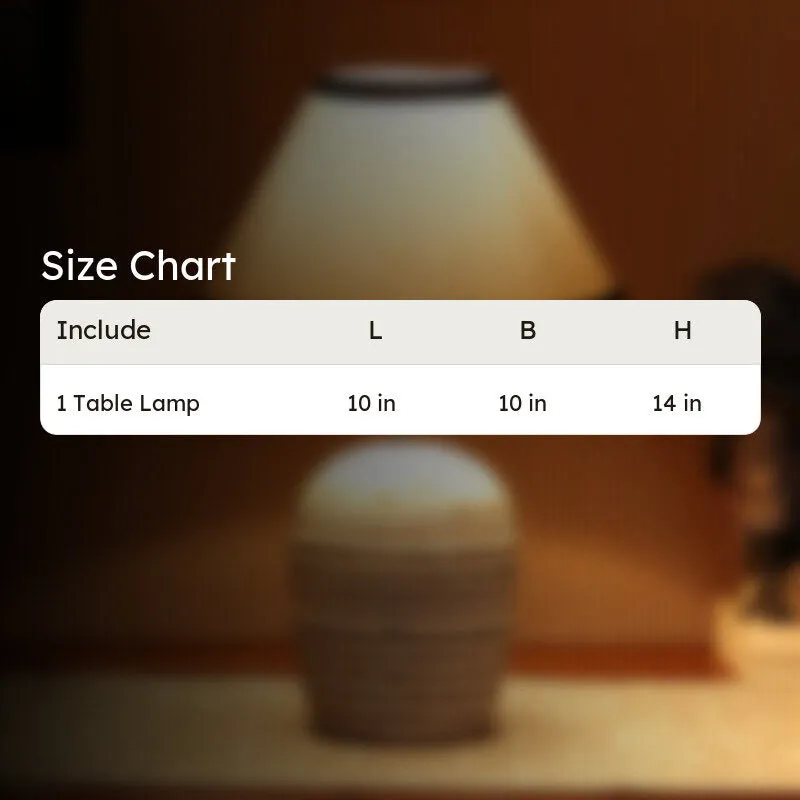 Lumexa Cotton Table Lamp With Wooden Base - White media 10
