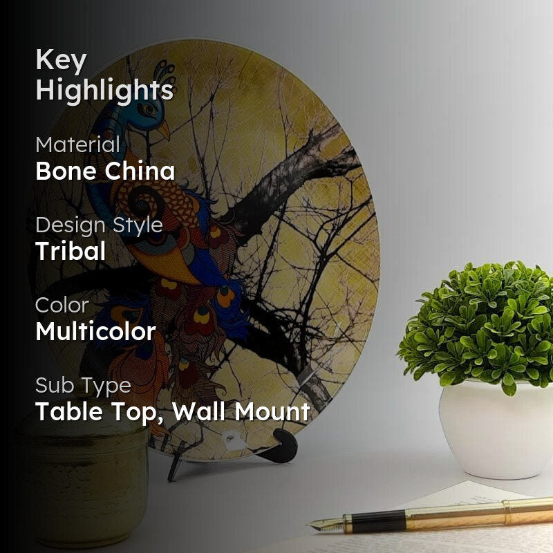 The Charismatic Peacock Decorative Plate media 2