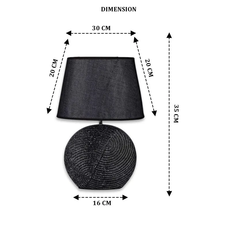 AarviDecor Arden Ceramic Table Lamp - Black media 8