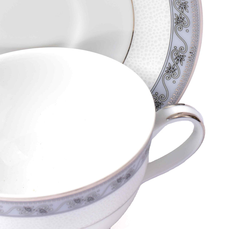 Mariella 24k Gold Brushed Porcelain Tea Cup & Saucer (280 mL) - Set of Six media 5