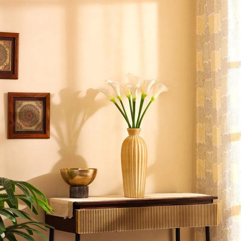 Artificial Realistic Calla Lily Flower Stick (White) - Set Of Five media 5