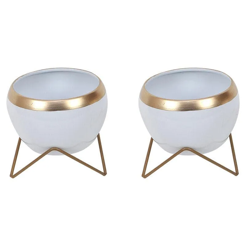 Apple Dun Planter (White) - Set Of Two media 4