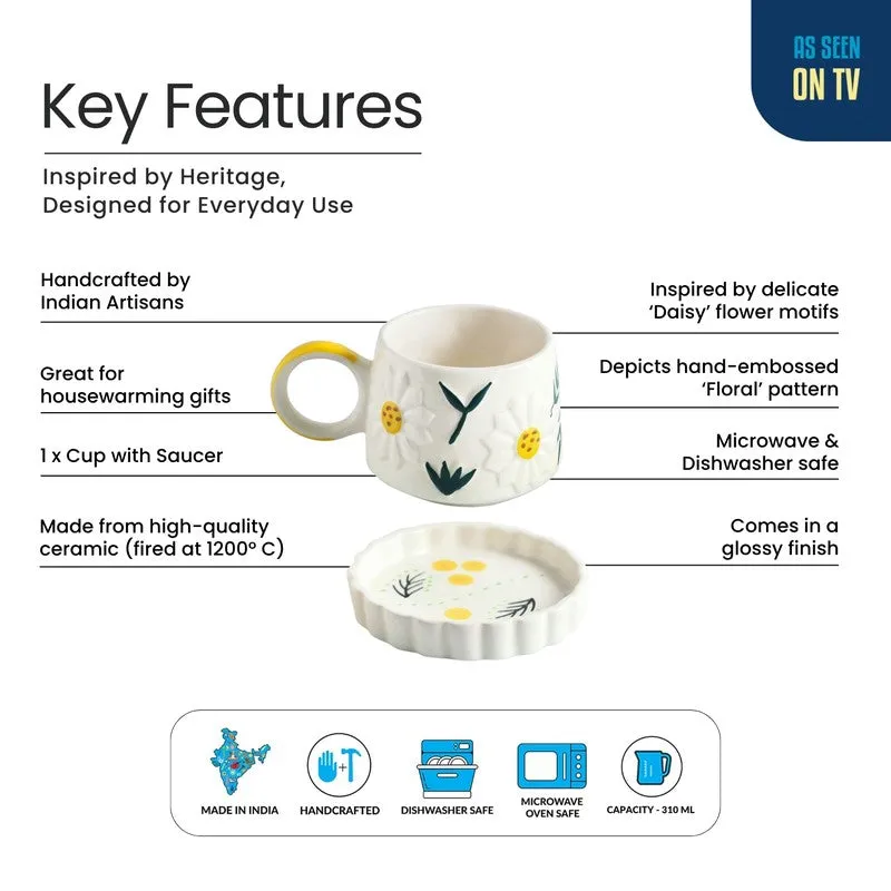 Floral Bloom Cup & Saucer - 310 ML media 5