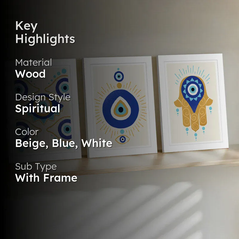 Evil Eye Hamsa Wall Art - Set Of Three media 2