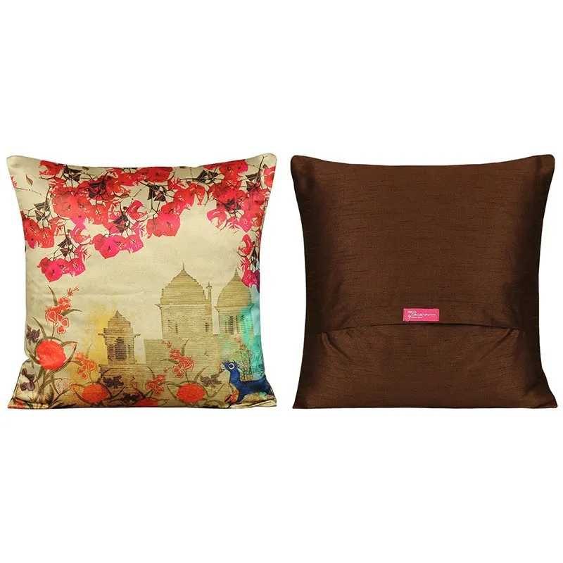 India Circus Royal Grove Printed Satin Cushion Cover - Set Of Five media 4