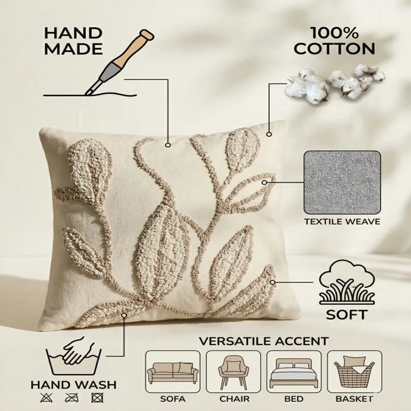 Boho Stitch Embroidered Cotton Cushion Cover - Set of Two - 6