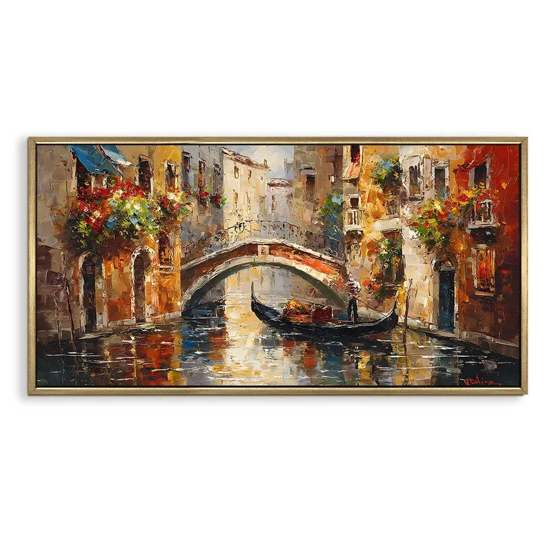 Canalway Canvas Wall Painting With Frame media 3