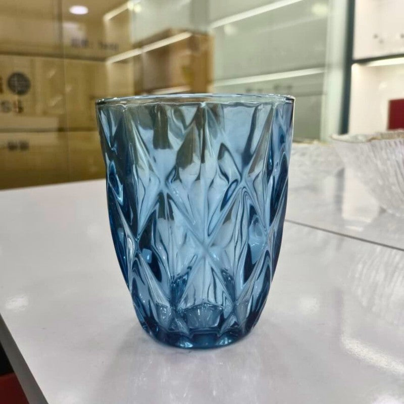 Crystal Wave Glasses (Blue,280 mL) - Set Of Six media 6