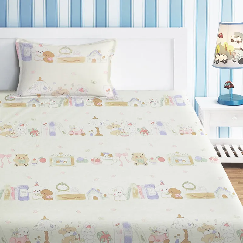 Pastel Pals Kids Cotton Bedsheet - 210 TC media 3