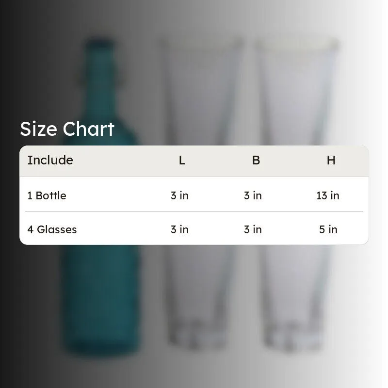 Ansel 1000 mL Water Bottle With 300 mL Glasses - Five Piece Set media 8