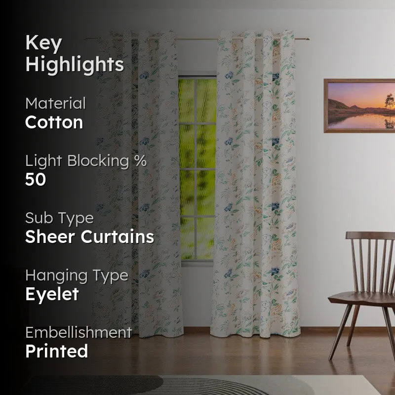 PetalNest Cotton Curtain - Set Of Two media 2