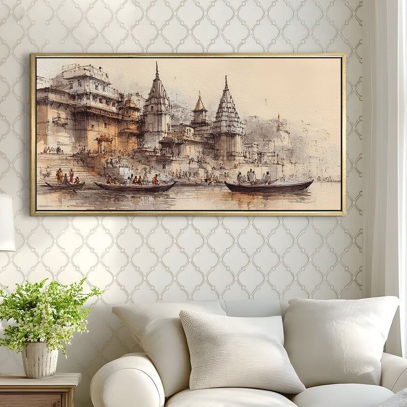 Boats in the Golden Calm Wall Art