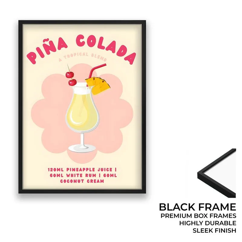 Pina Colada Archival Canvas Wall Art - Black media 8