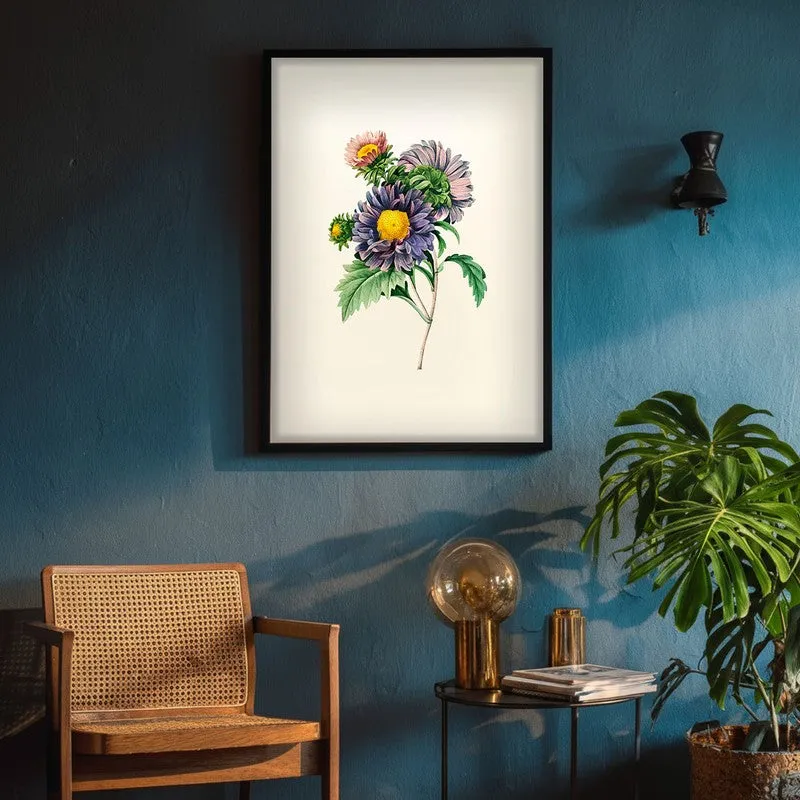 Purple Petals Archival Paper Wall Art With Frame media 4