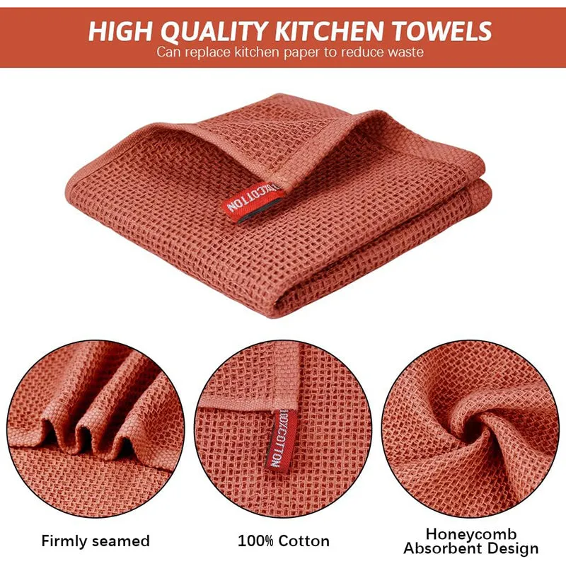 Prep & Dry Waffle Weave Cotton Kitchen Towel - Set Of six media 4