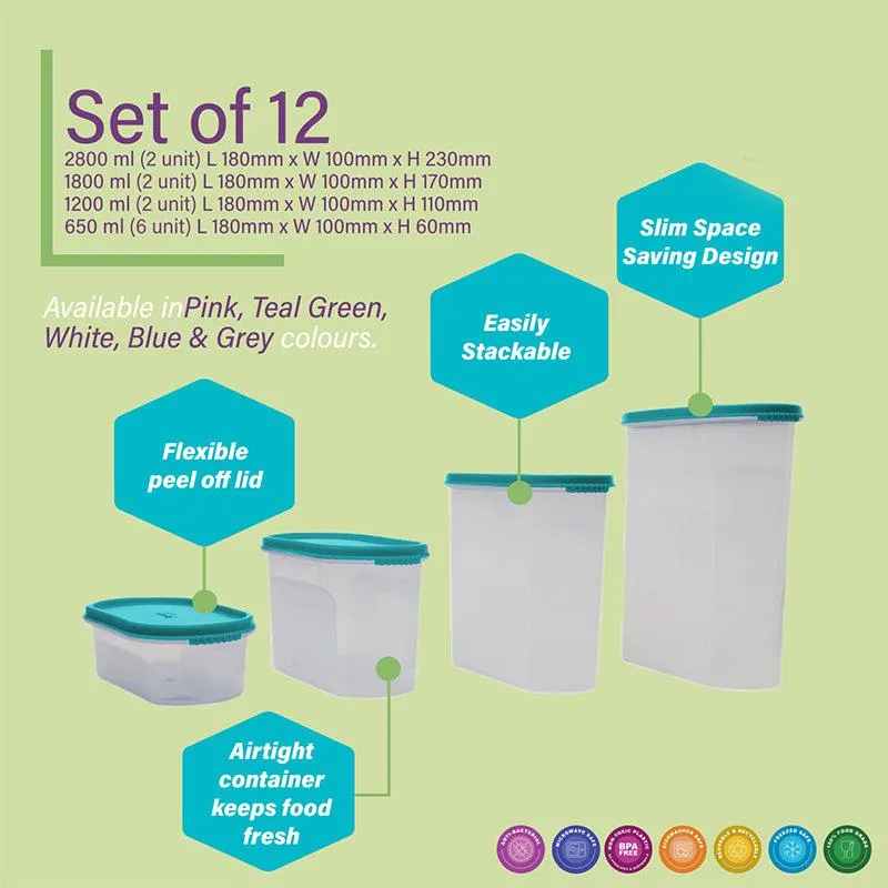Elmera Storage Conatiner (Teal Blue) - Set Of Twelve media 4