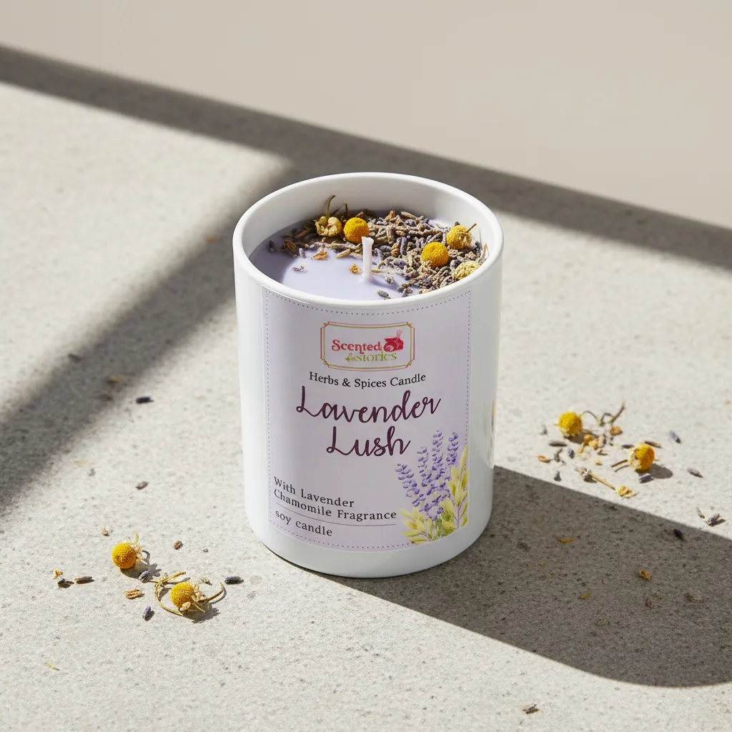 Lavender Loop Scented Soy Wax Candle media 1