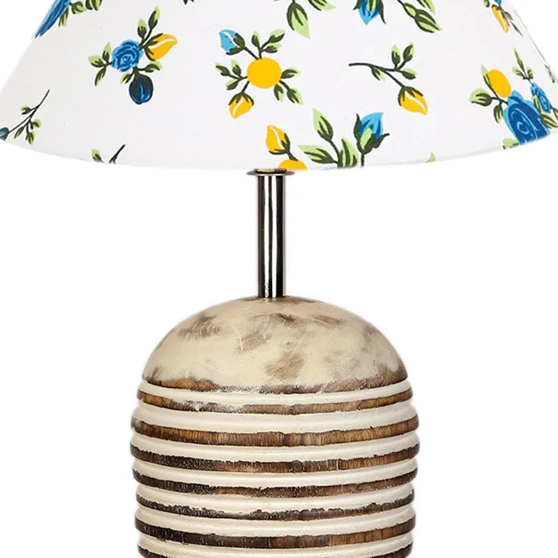 Lurixa Cotton Table Lamp With Wooden Base - Multicolor media 8