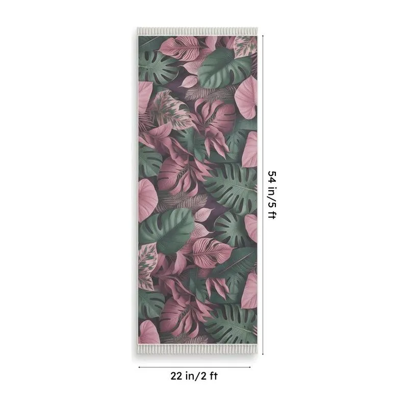 Midnight Monstera Runner Rug media 7