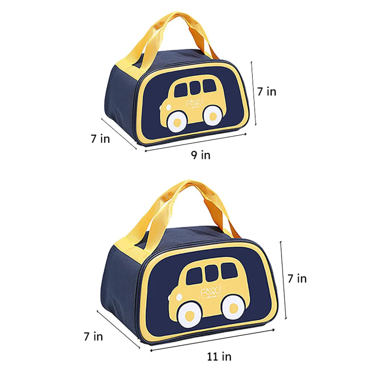 Bus Time Polyester Lunch Bag - Yellow - 9