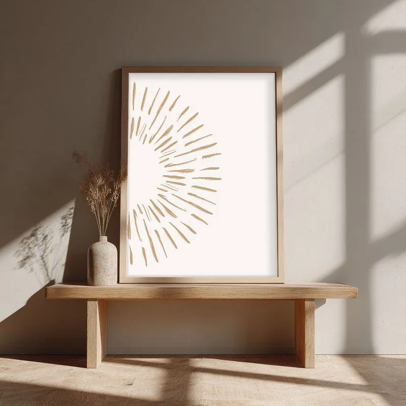 Natural Aura Canvas Wall Painting With Brown Frame media 4