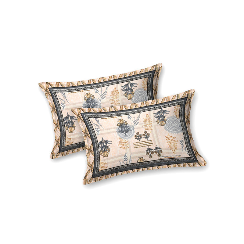 Jardin Joy Floral Cotton  Bedsheet (Beige) - 140 TC media 5