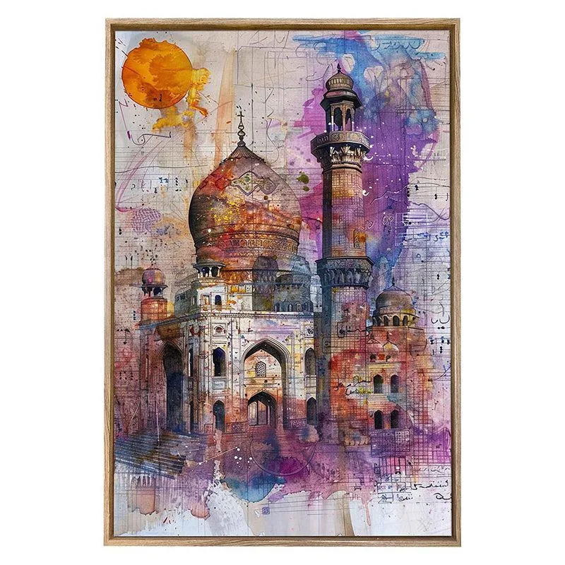 Rang-e-Taj Canvas Traditional Wall Art With Frame media 3