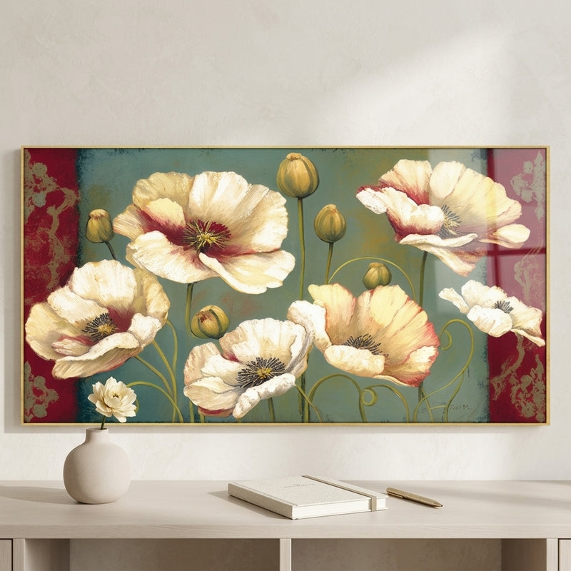 Poppy Pallete Floral Canvas Wall Painting