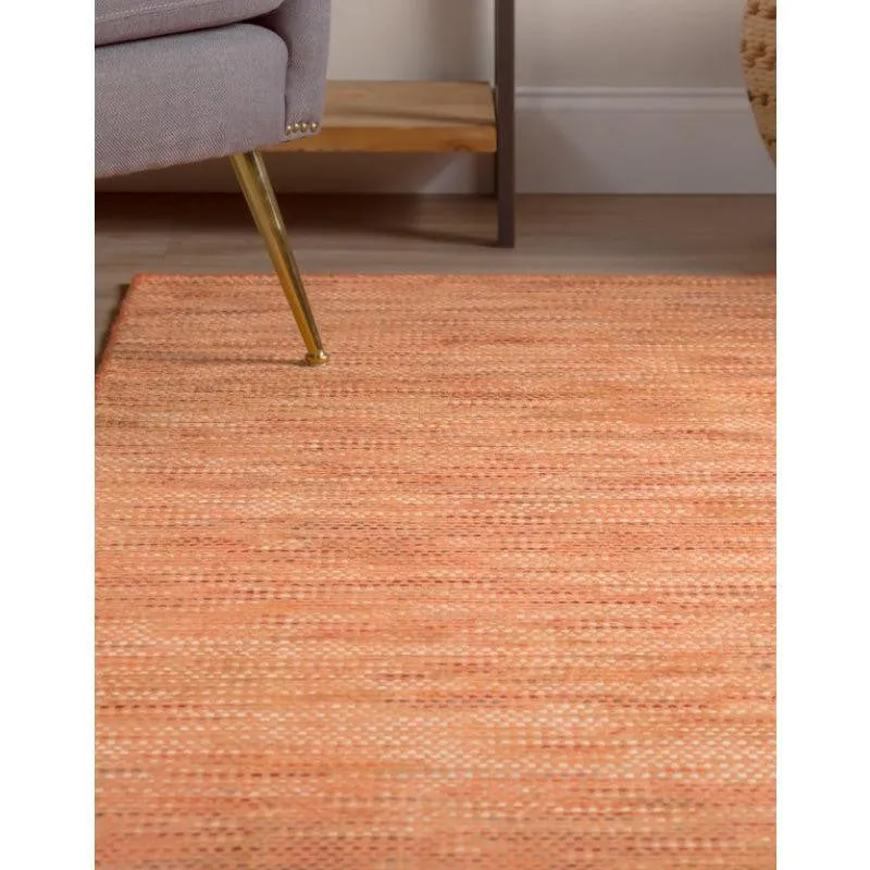 Lasumi Hand Woven Wool Rug - Orange media 5