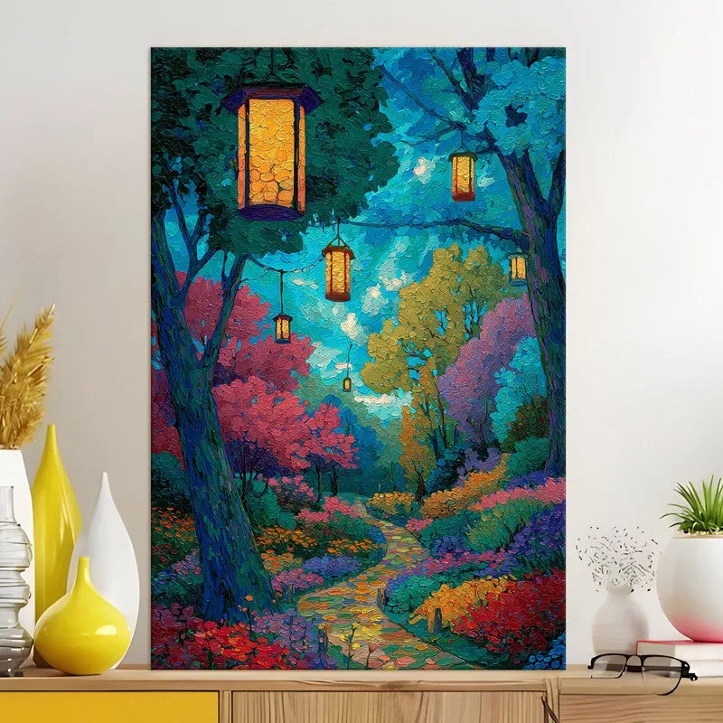 Enchanted Lantern Forest Canvas Wall Art media 5