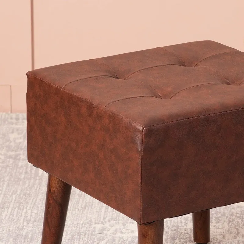 Rustic Charm Ottoman - Brown media 4