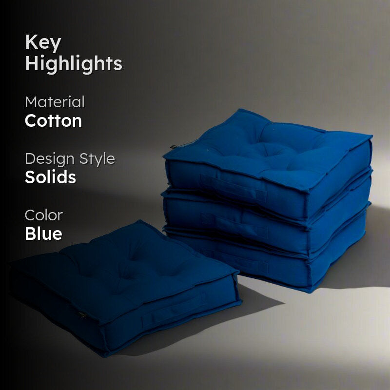 Tara Floor Cushion (Classic Blue) - Set Of Four media 2