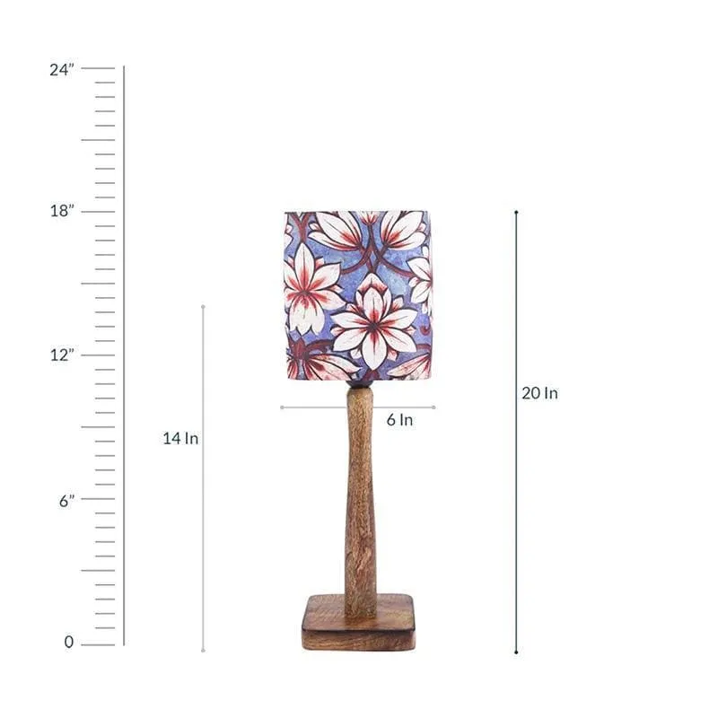 Indigo Blossoms Fabric Table Lamp - Multicolor media 5